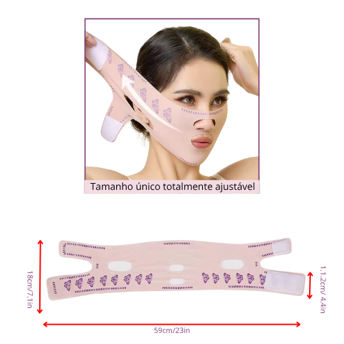 NeoLift™ - Máscara de Contorno Facial - Suaviza Rugas, Papada e Modela o Rosto