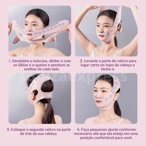 NeoLift™ - Máscara de Contorno Facial - Suaviza Rugas, Papada e Modela o Rosto