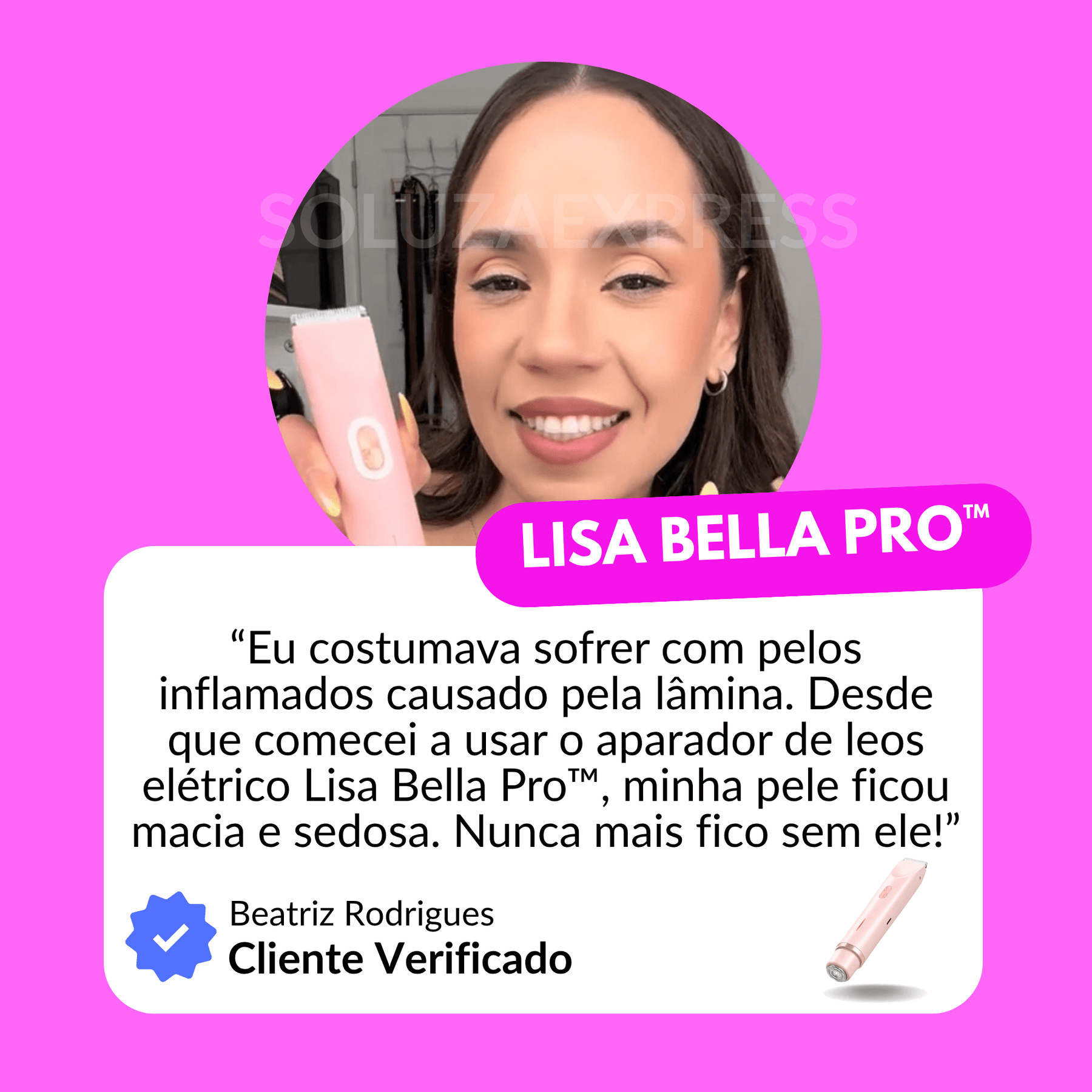 Lisa bella Pro™ - Depilador Indolor a Prova d'água
