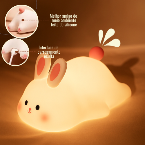 Toquelhinho - Coelhinho Fofo Luminária LED Noturna