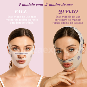 NeoLift™ - Máscara de Contorno Facial - Suaviza Rugas, Papada e Modela o Rosto