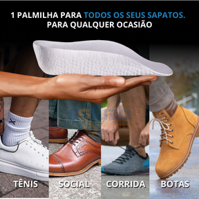 Elevus Soluza™ – Palmilha Ortopédica que Aumenta sua Altura Naturalmente +3,5Cm