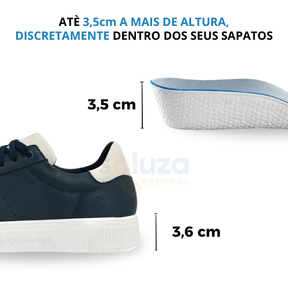 Elevus Soluza™ – Palmilha Ortopédica que Aumenta sua Altura Naturalmente +3,5Cm
