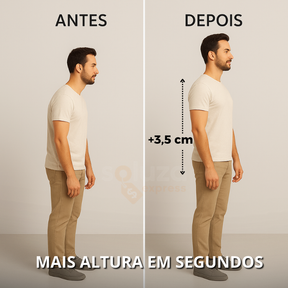 Elevus Soluza™ – Palmilha Ortopédica que Aumenta sua Altura Naturalmente +3,5Cm