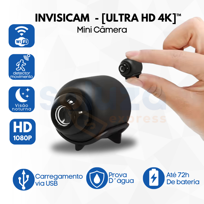Mini Câmera InvisiCam  - [ULTRA HD 4K]