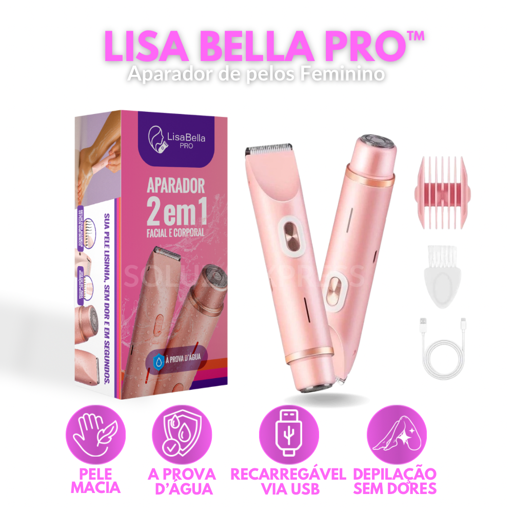 Lisa bella Pro™ - Depilador Indolor a Prova d'água