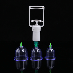 Kit Ventosas com 12 Peças + Bomba para Ventosaterapia